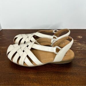 Earth Origins Berri Women's Woven Leather Sandals | Beige